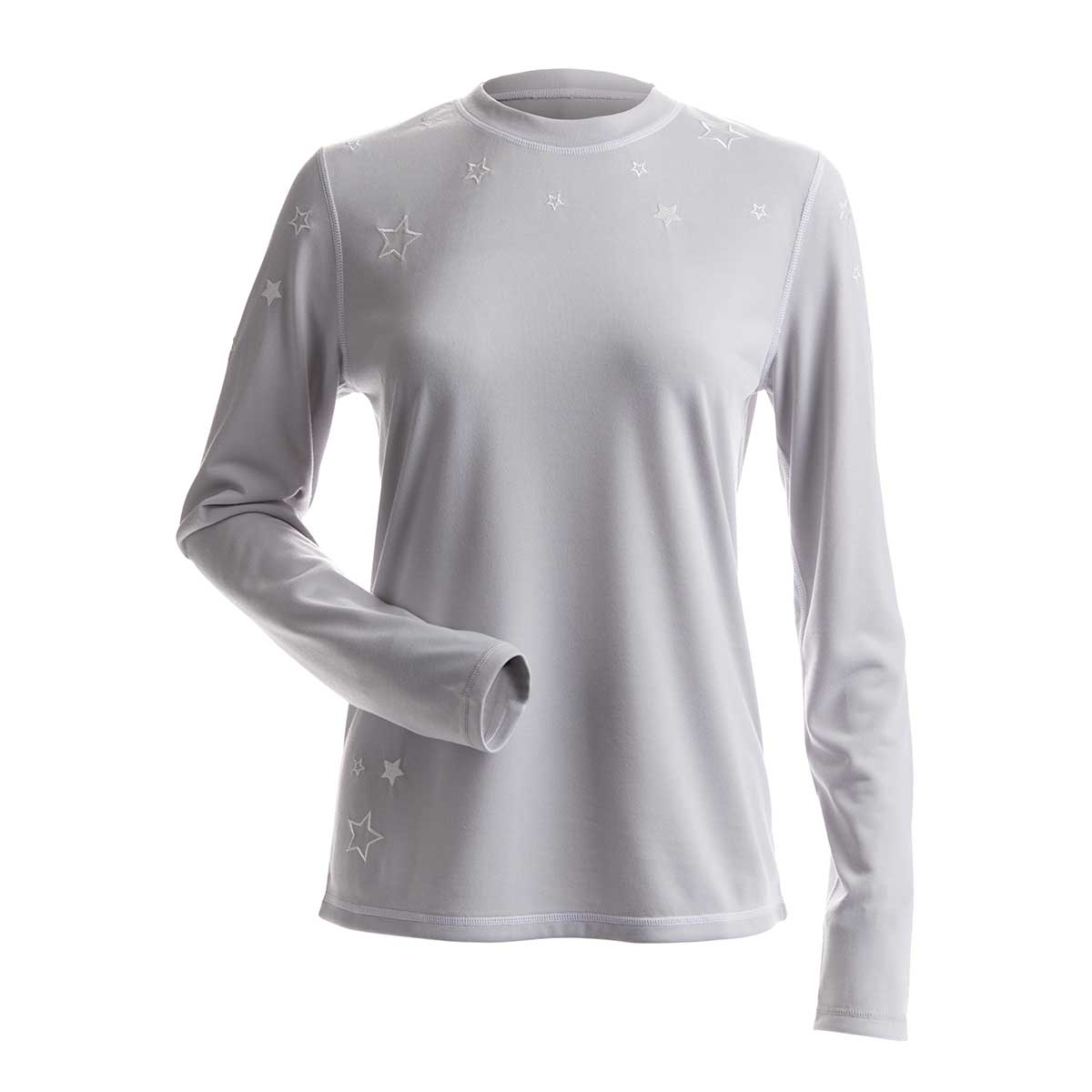 NILS Emerson Top Women's in Silver and White Thread